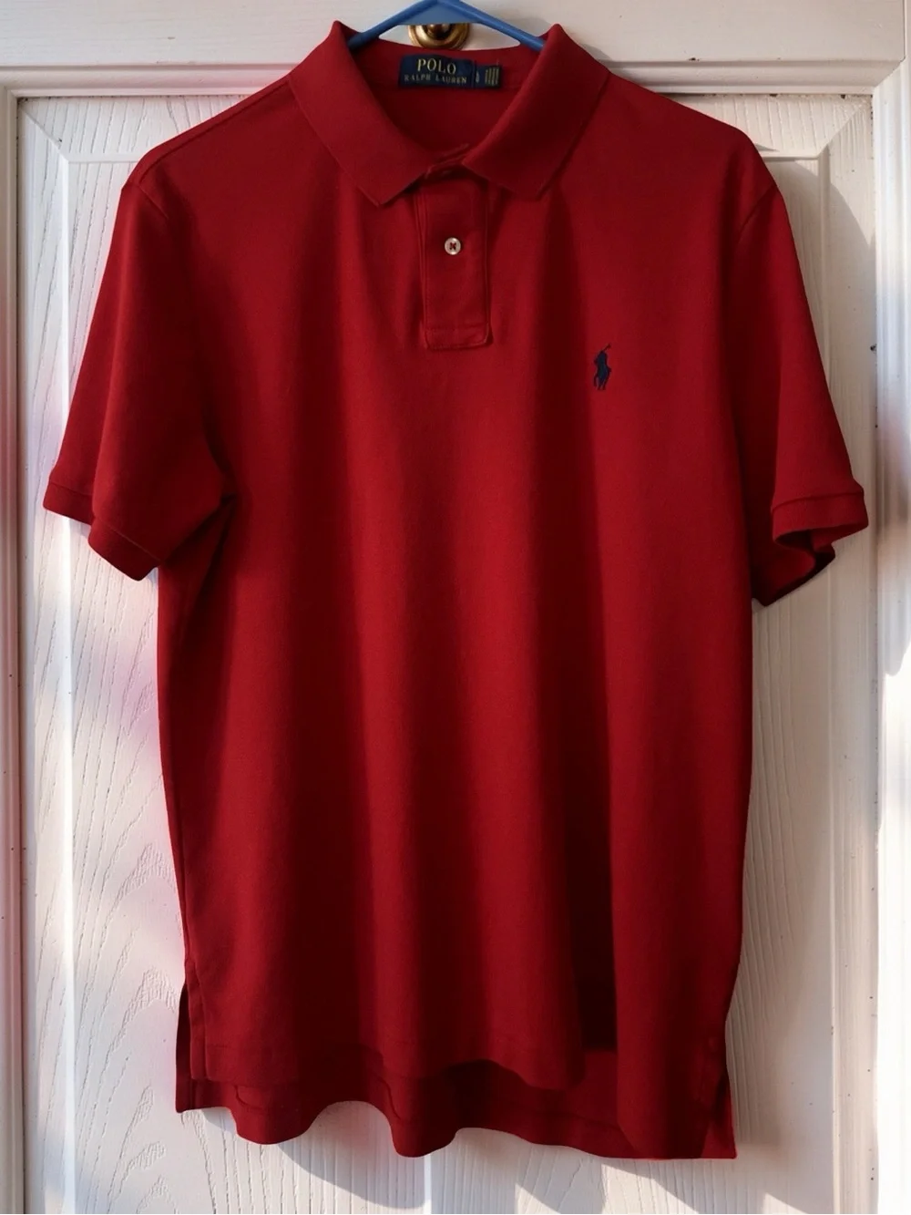 Polo Ralph Lauren Knit Short Sleeve Collared Button Logo Shirt Size Large